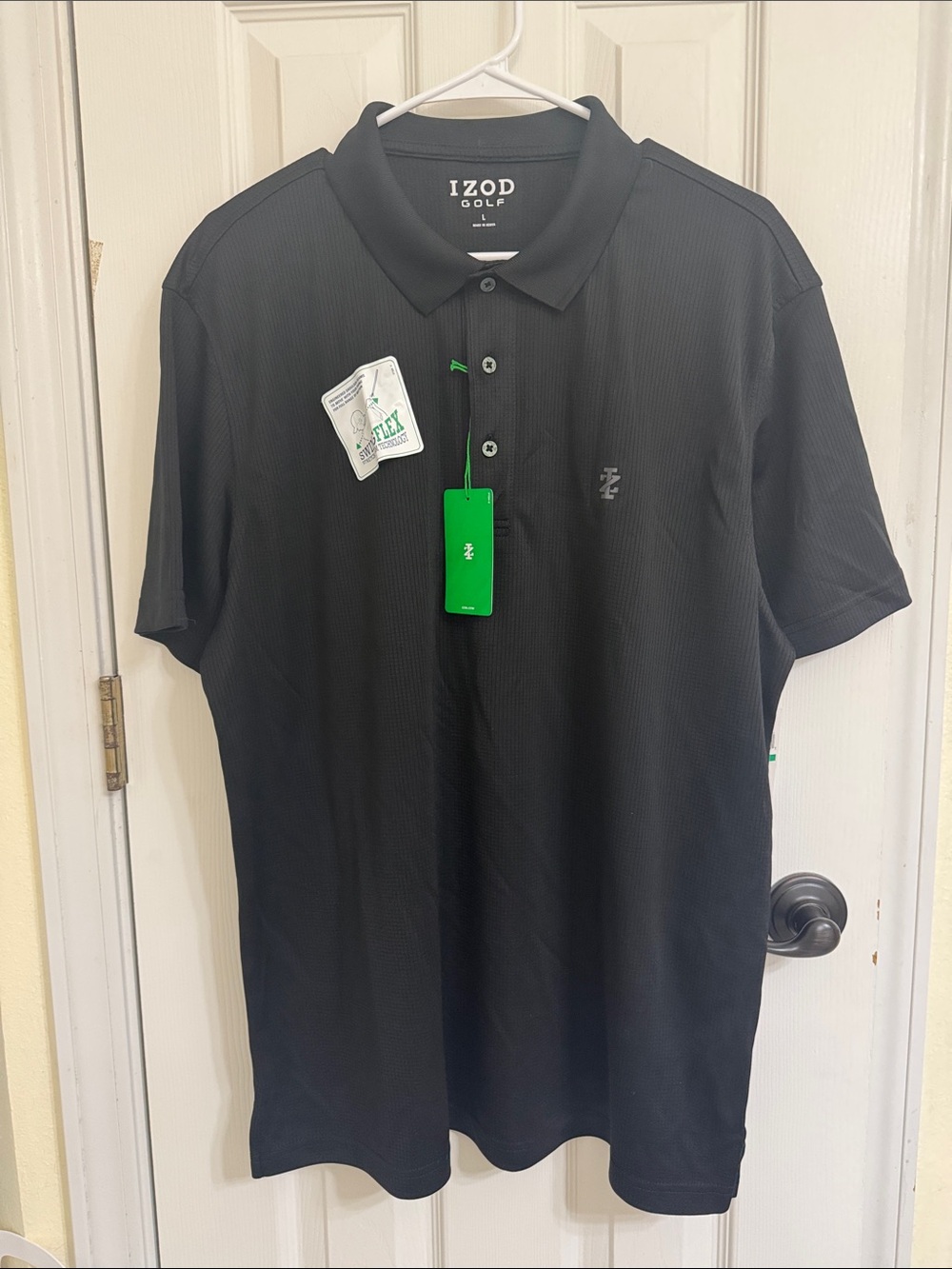 Izod Black Men's Golf Polo